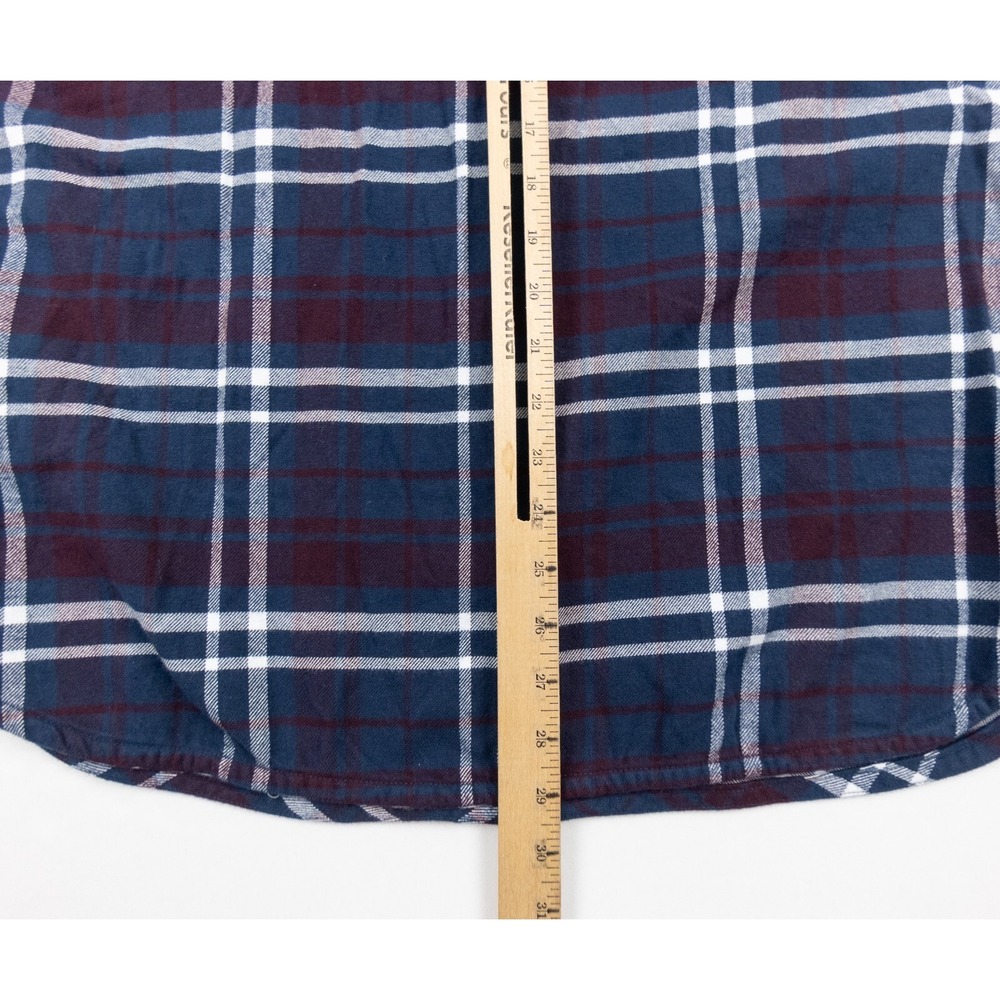 Everlane Shirt Mens Large Blue Button Down Flannel Collared Pockets Check Adult - Picture 10 of 12